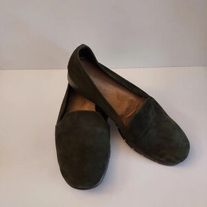 Aerosoles Women's Army Slip-On Loafer Green Nubuck in Size 6.5